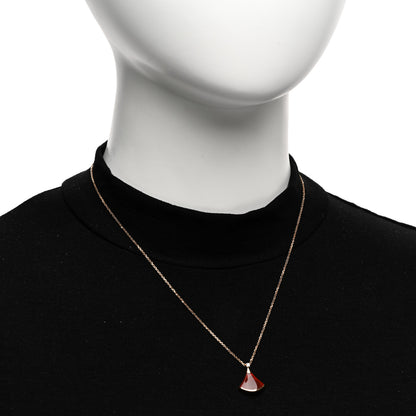 Bulgari 18K Rose Gold Diamond Carnelian Divas' Dream Pendant Necklace 2 of 5