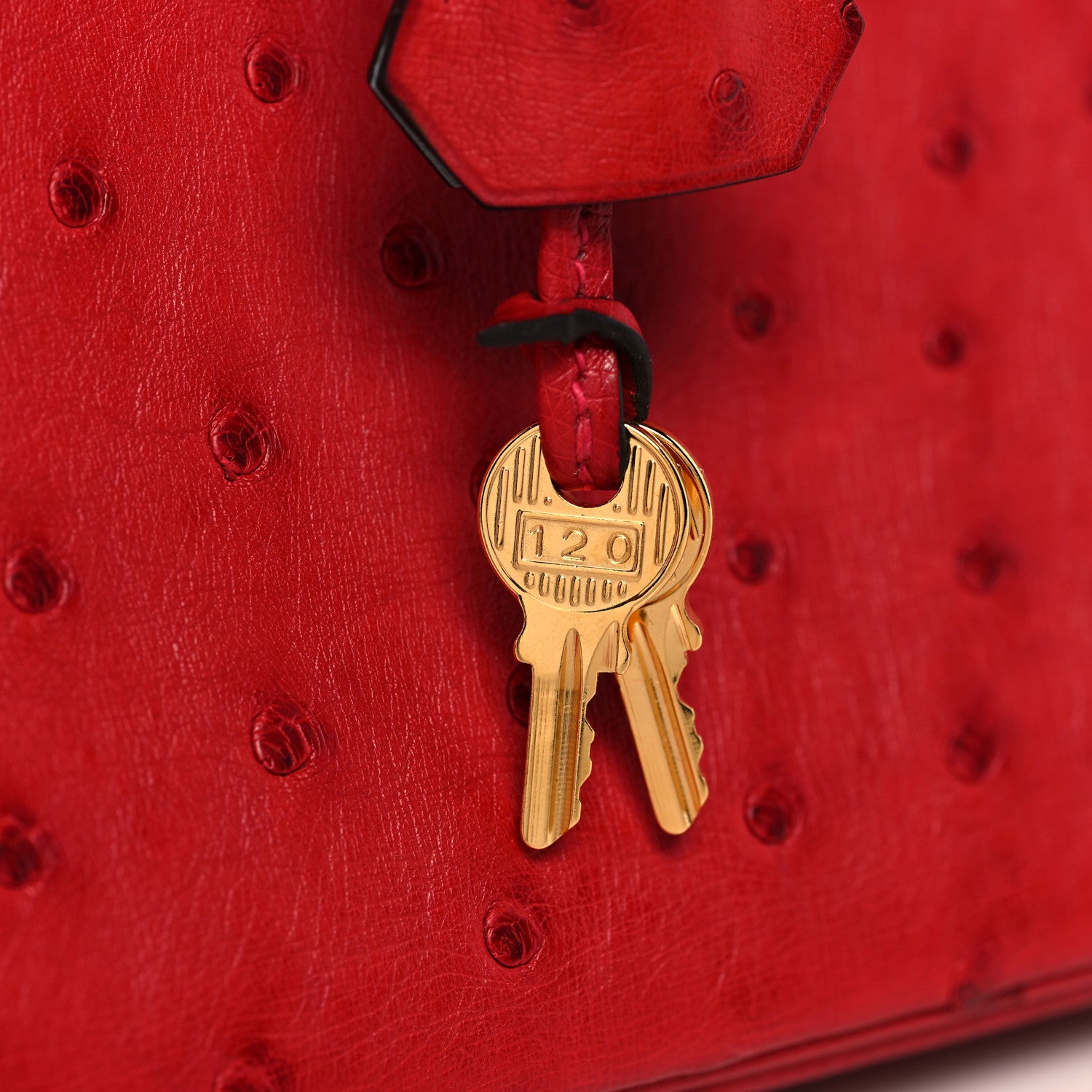 Hermes Ostrich Horseshoe Birkin 30 Rouge Vif Bleu Glacier 31 of 34