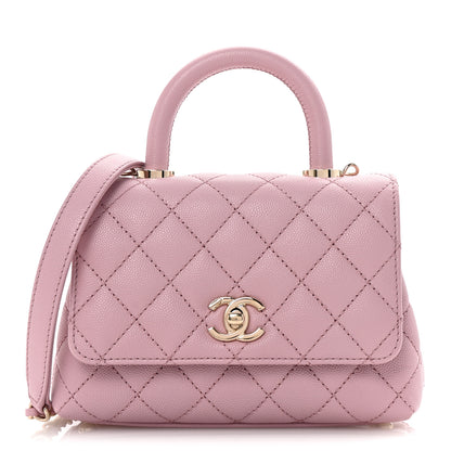 Chanel Caviar Quilted Extra Mini Coco Handle Flap Light Pink 1 of 11