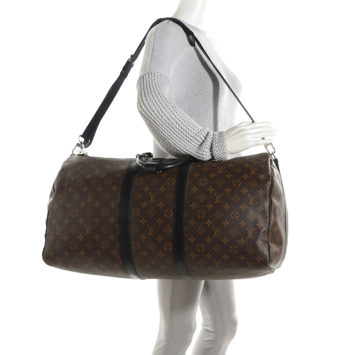 Louis Vuitton Monogram Macassar Keepall Bandouliere 55 2 of 7