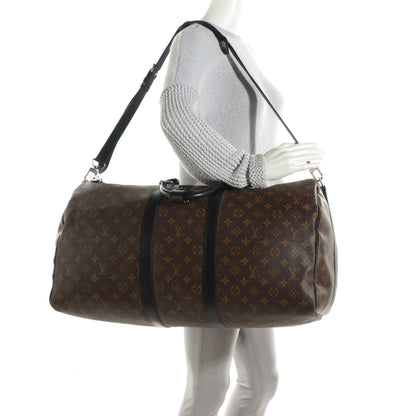 Louis Vuitton Monogram Macassar Keepall Bandouliere 55 2 of 7