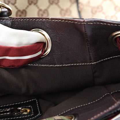 Gucci Monogram Large Positano Tote Brown 8 of 18