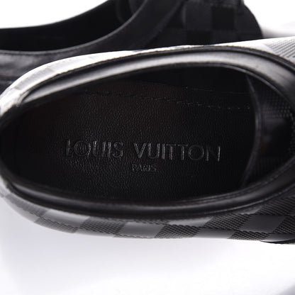 Louis Vuitton Mens Calfskin Damier Lace Up Shoes 6 1/2 Black 5 of 10