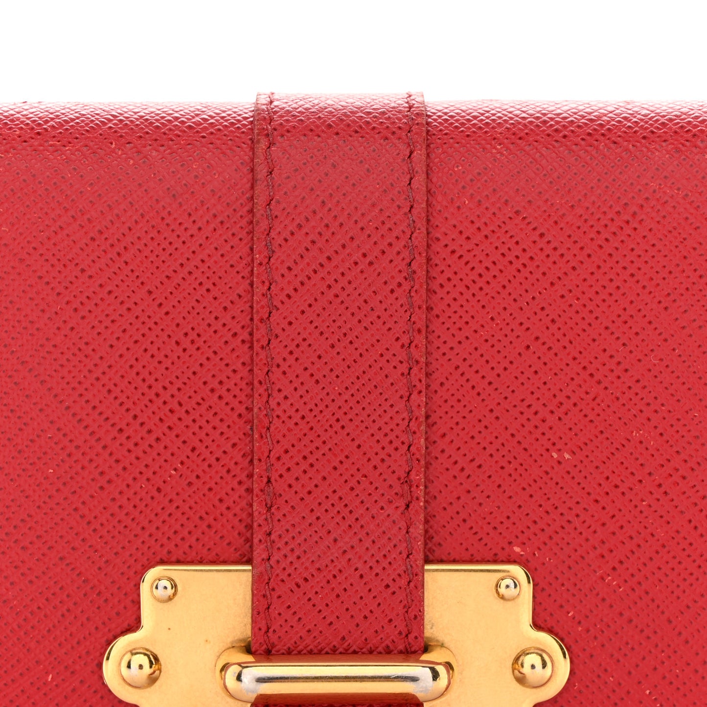 Saffiano Cahier Compact Flap Wallet Fuoco