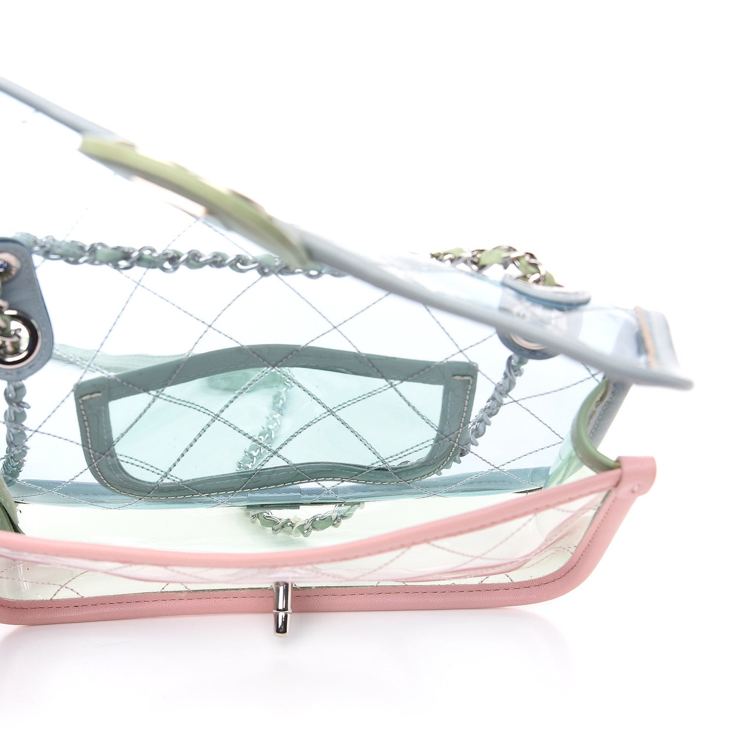 Chanel Lambskin PVC Quilted Mini Coco Splash Flap Blue Green 4 of 8