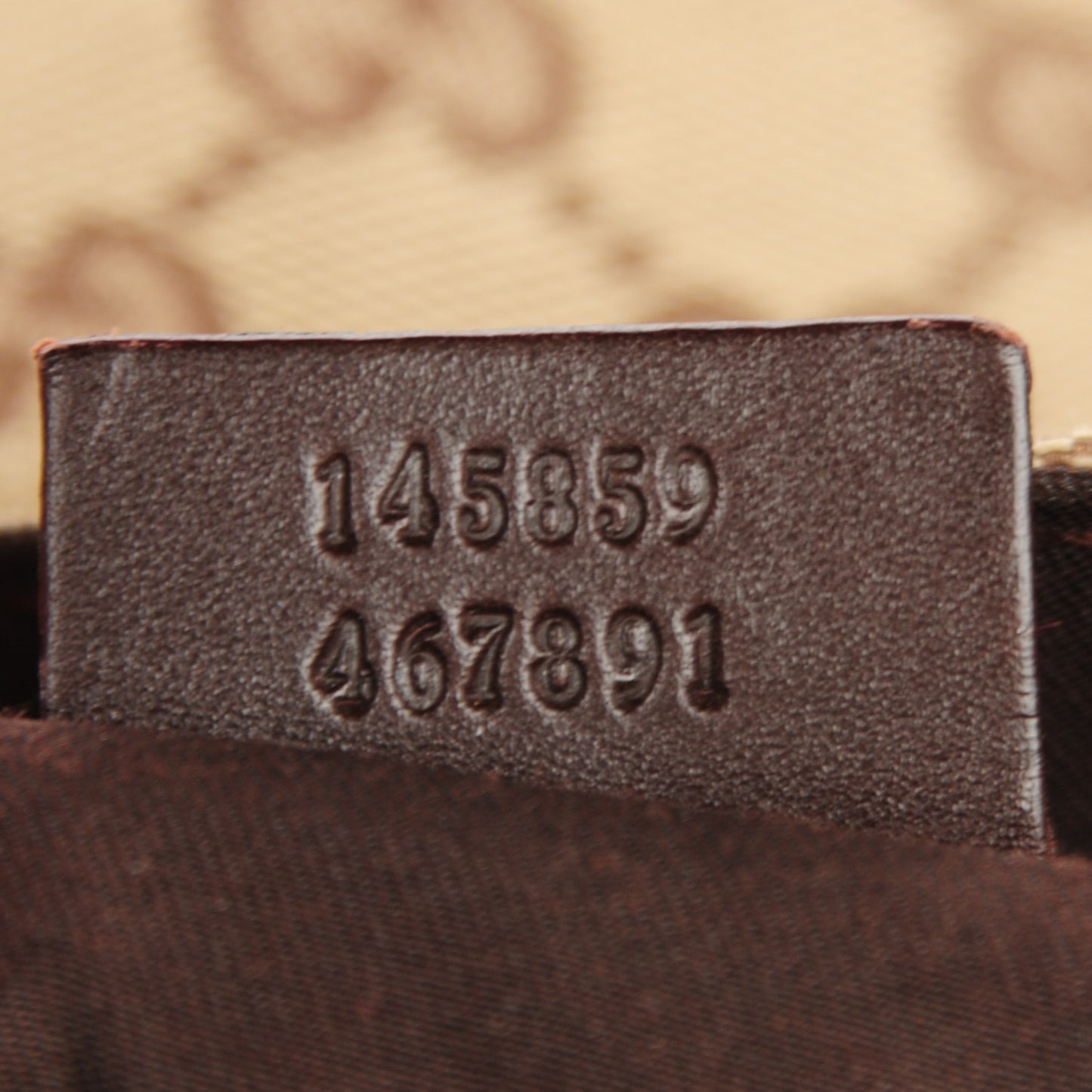 Monogram Medium Double Buckle Flap Messenger Bag Beige Dark Brown