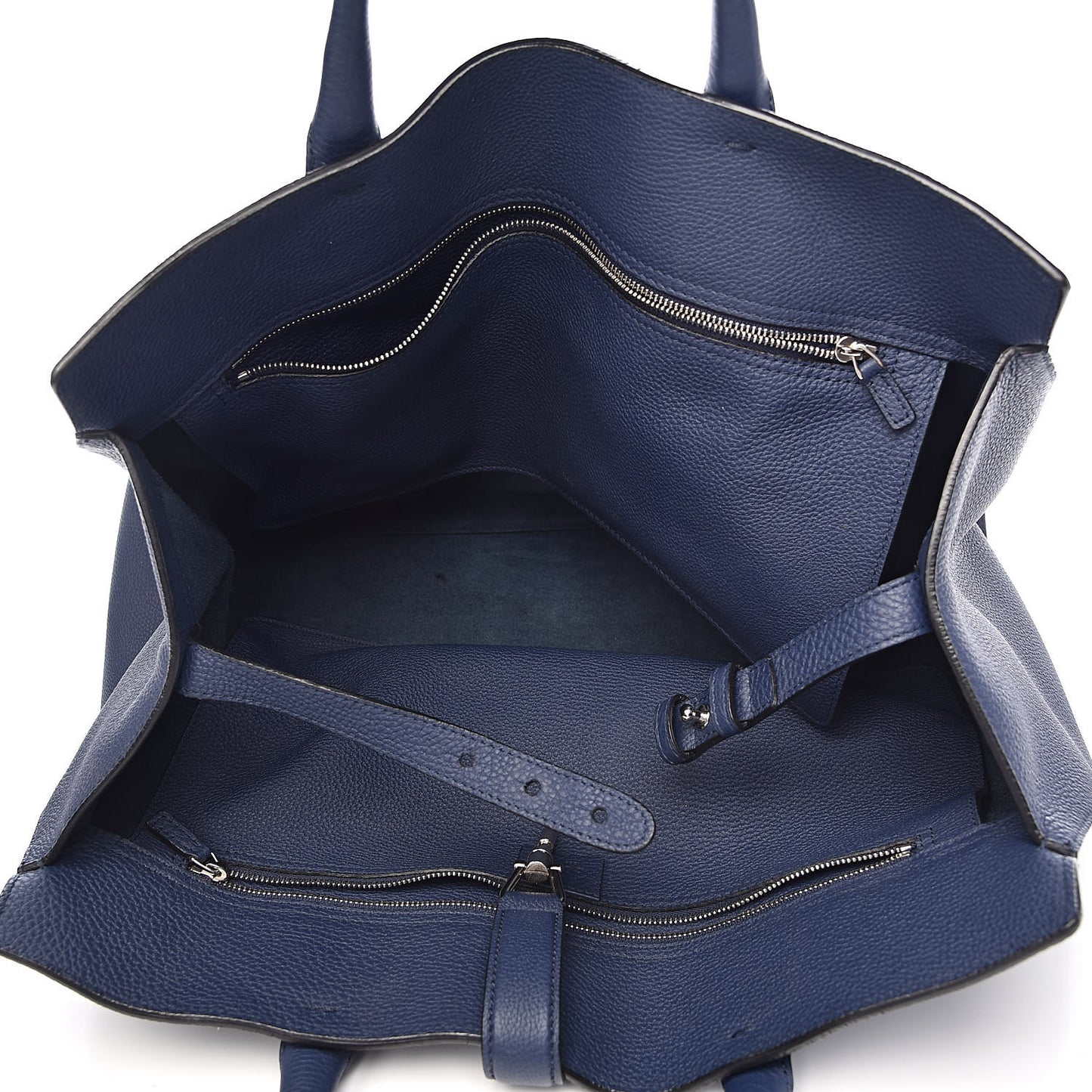 Soft Calfskin Medium Jackie Top Handle Bag Classic Blue Marine