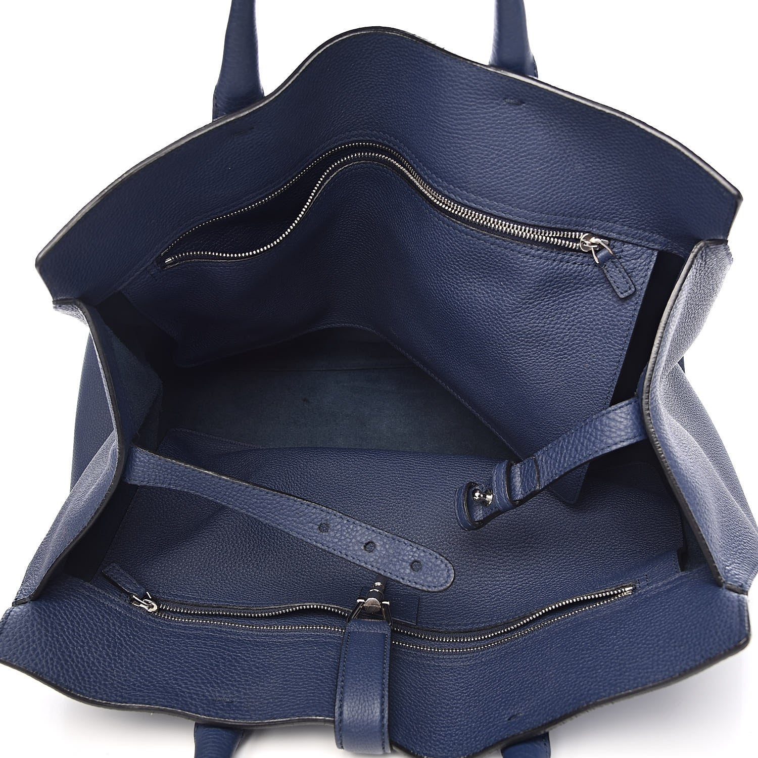 Gucci Soft Calfskin Medium Jackie Top Handle Bag Classic Blue Marine 5 of 17