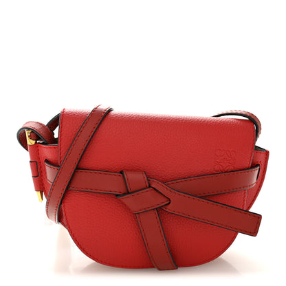 Loewe Grained Calfskin Mini Gate Crossbody Bag Scarlet Burnt Red 1 of 10
