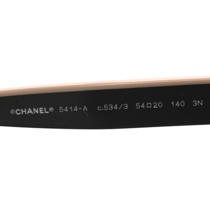 Chanel Acetate CC Butterfly Sunglasses 5414 Black Beige 5 of 8
