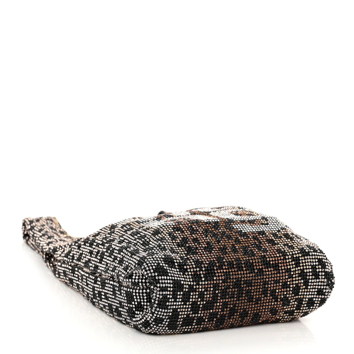 Crystal Leopard Mini Wanglock Shopper Black Brown