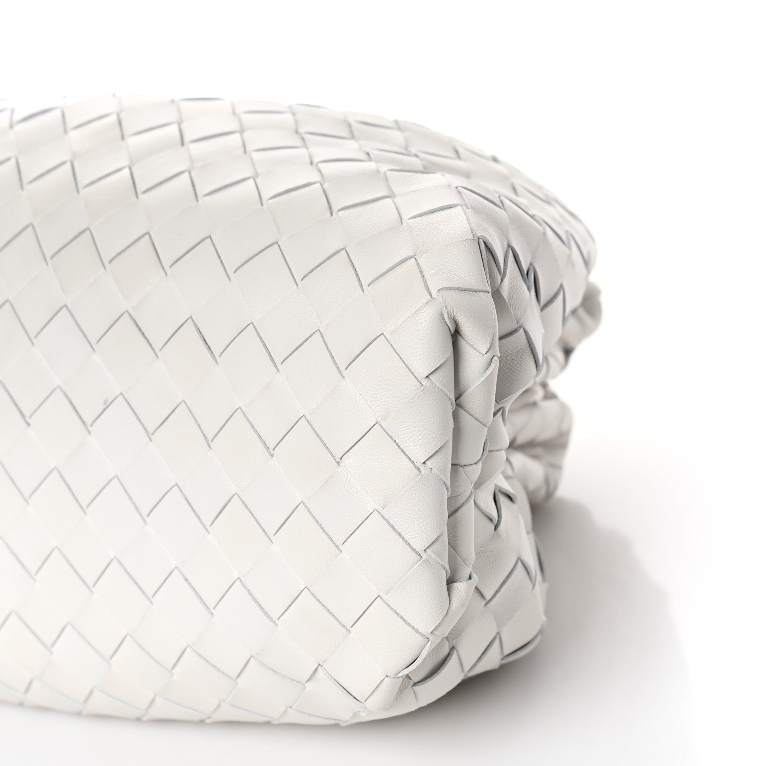 Bottega Veneta Nappa Maxi Intreccio The Pouch Oversized Clutch Chalk 8 of 9