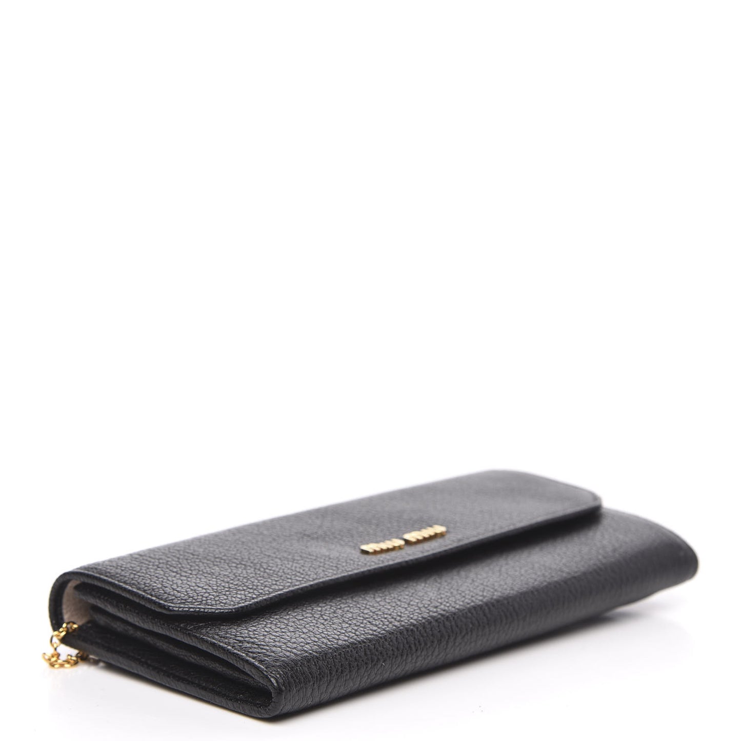 Goatskin Madras Flap Wallet Black