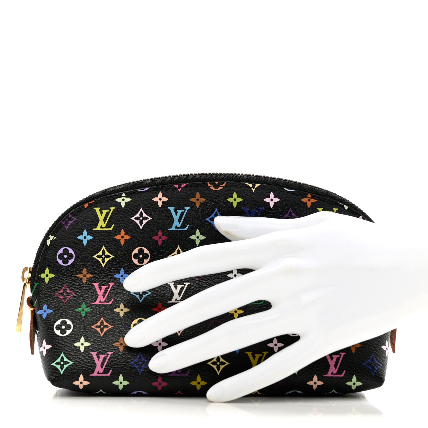 Louis Vuitton Monogram Multicolor Cosmetic Pouch Black Grenade 2 of 6