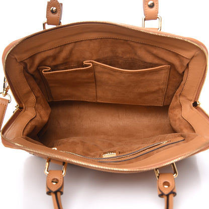 MCM Visetos Studded Medium Boston Satchel Cognac 5 of 10
