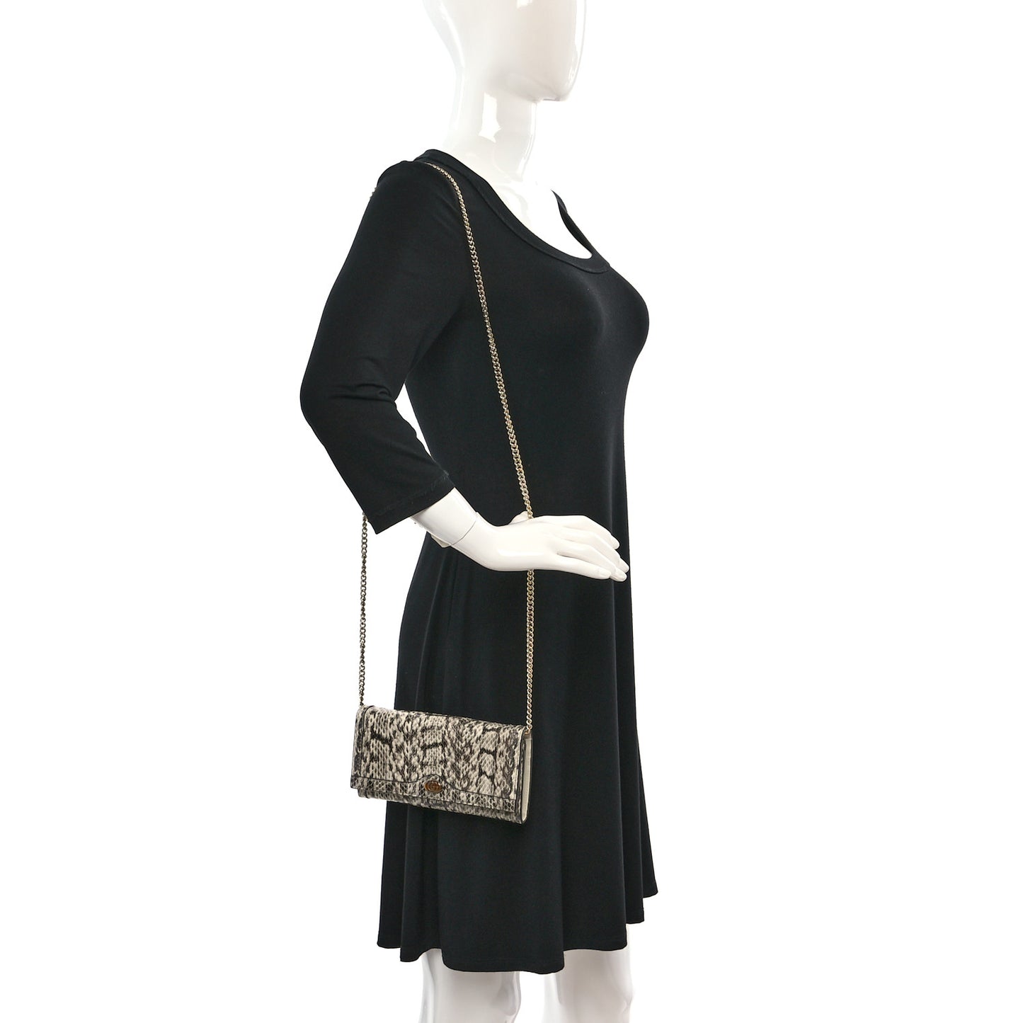 Snakeskin GG Ophidia Wallet On Chain Roccia