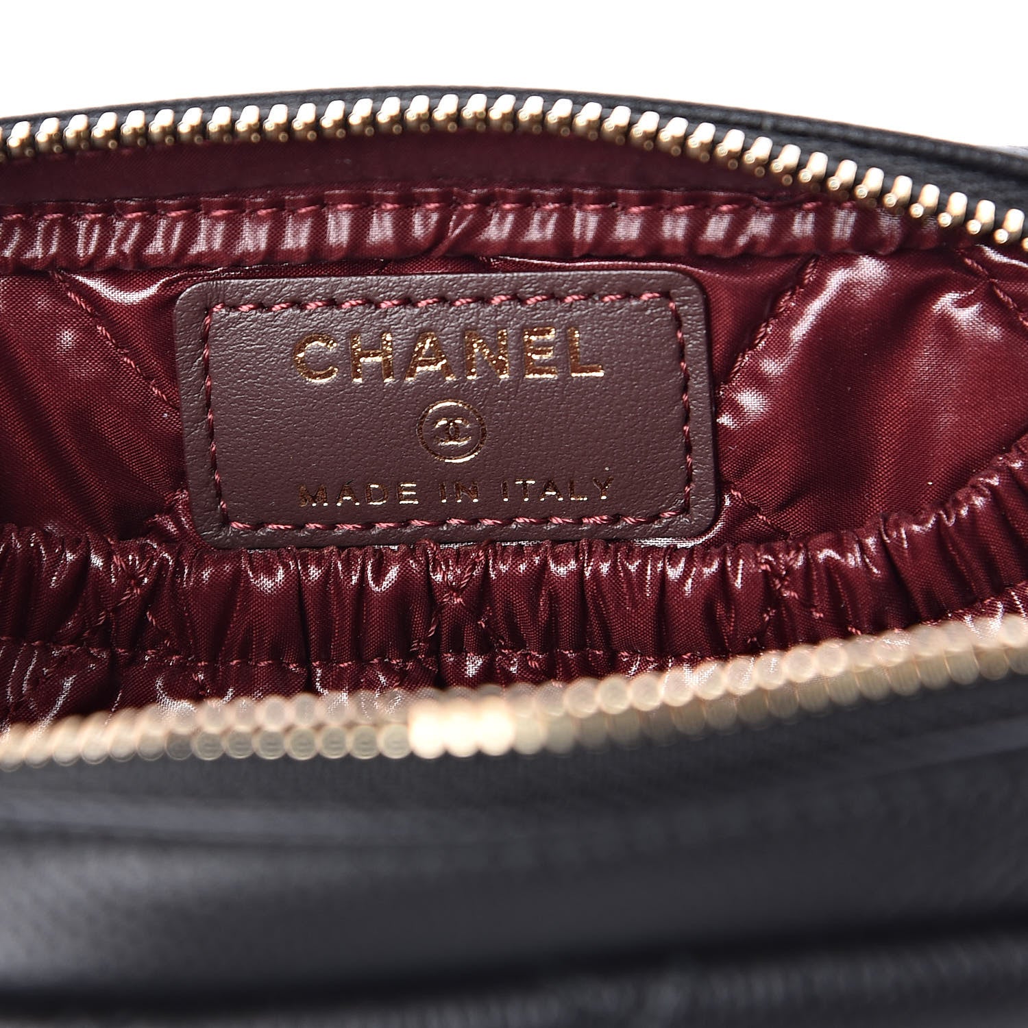 Chanel Caviar Quilted Small Curvy Pouch Cosmetic Case Black 6 of 8