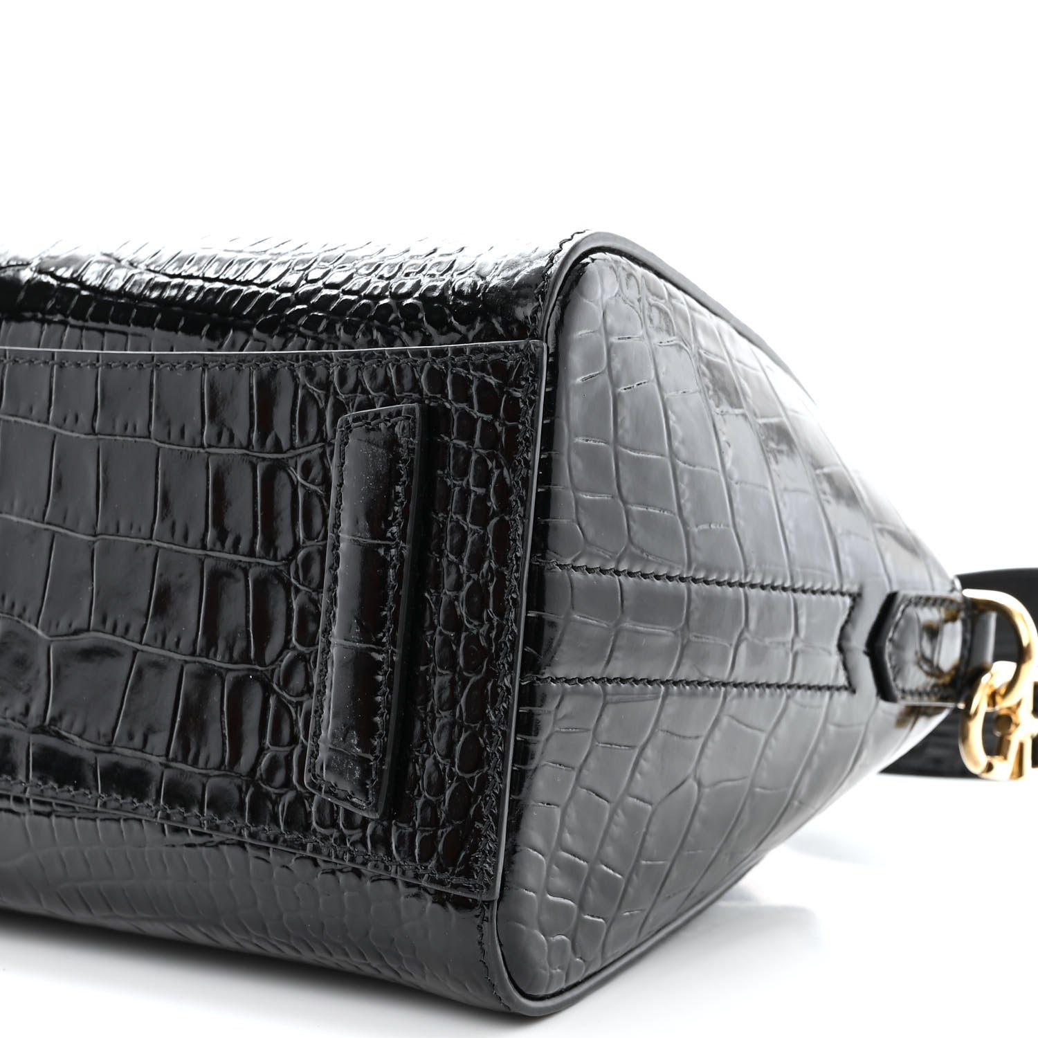Givenchy Calfskin Crocodile Embossed Mini Antigona Black 10 of 13