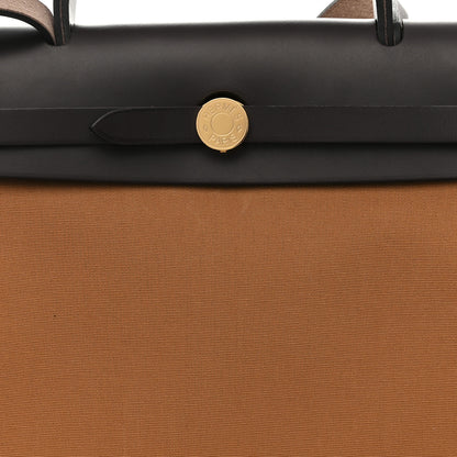 Hermes Toile Officier Vache Hunter Verso Herbag Zip Retourne PM 31 Dune Etoupe Ebene 9 of 12