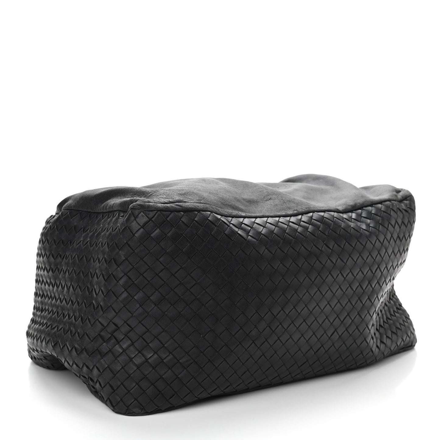 Nappa Intrecciato Large Knot Hobo Black