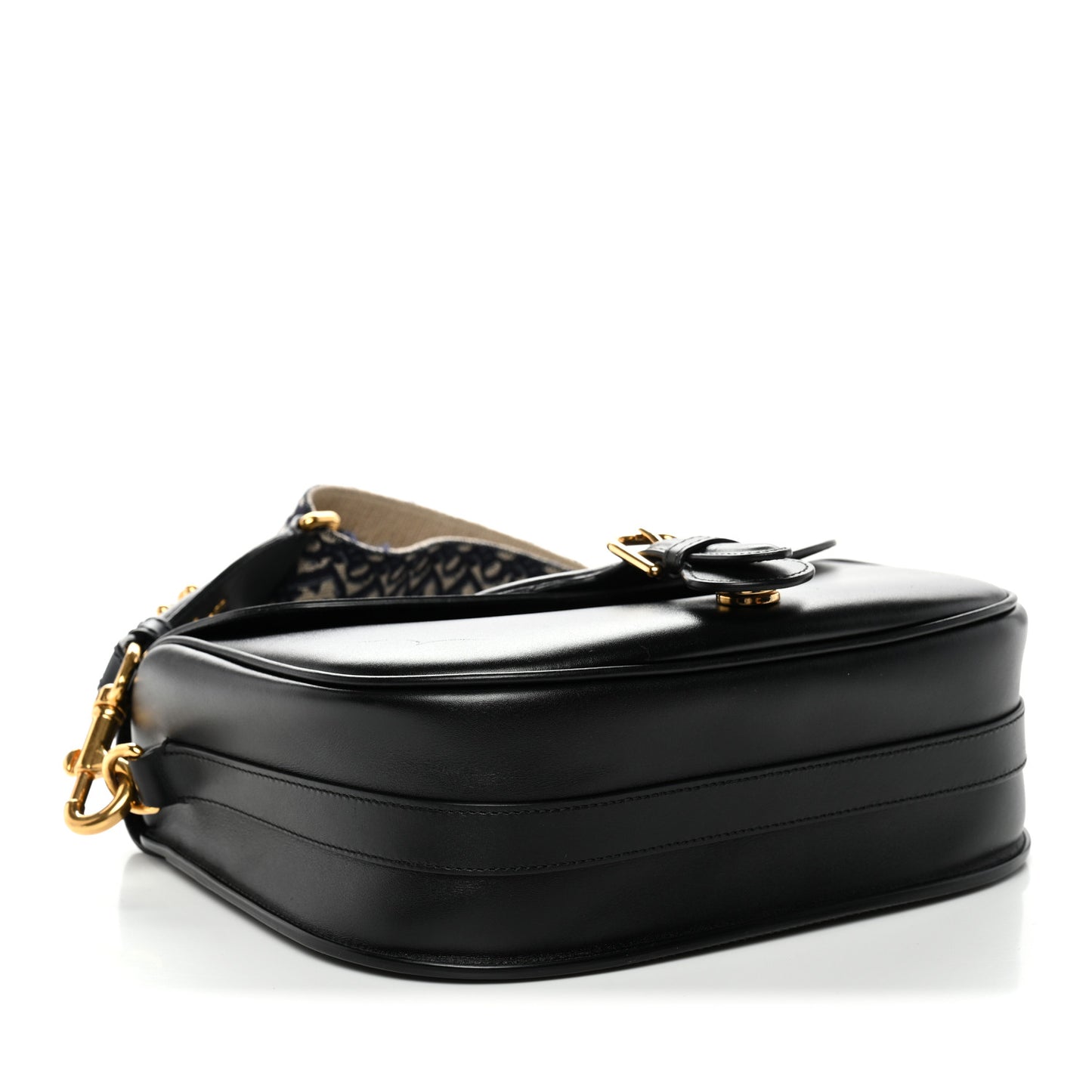 Box Calfskin Large Bobby Flap Black