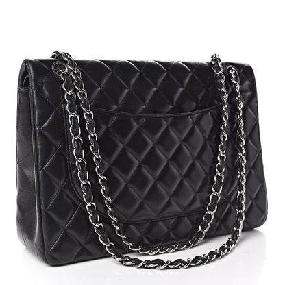 Chanel Lambskin Quilted Maxi Double Flap Black 3 of 14