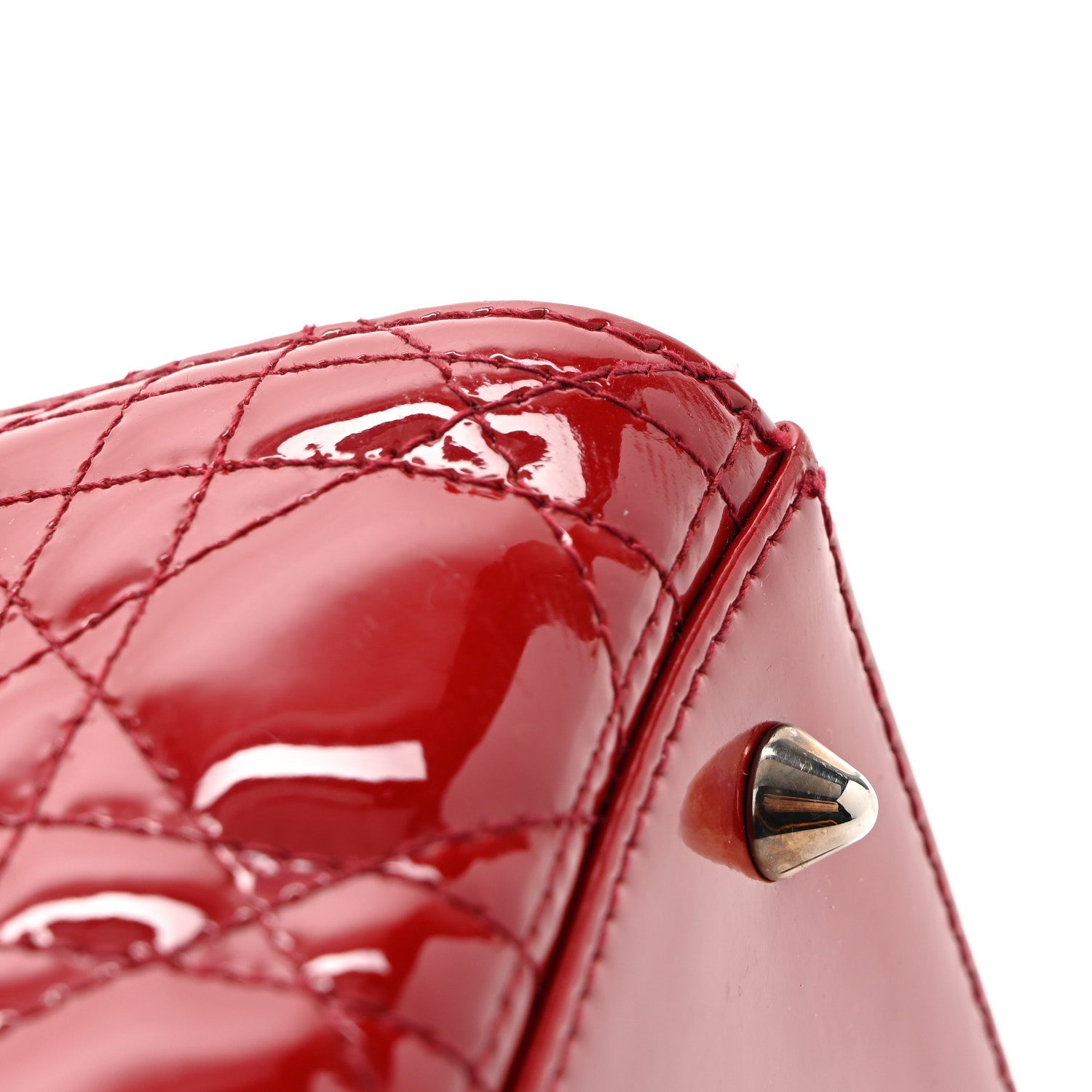 Christian Dior Patent Cannage Medium Lady Dior Red 13 of 14