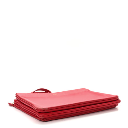 Celine Lambskin Large Trio Crossbody Bag Red 4 of 15