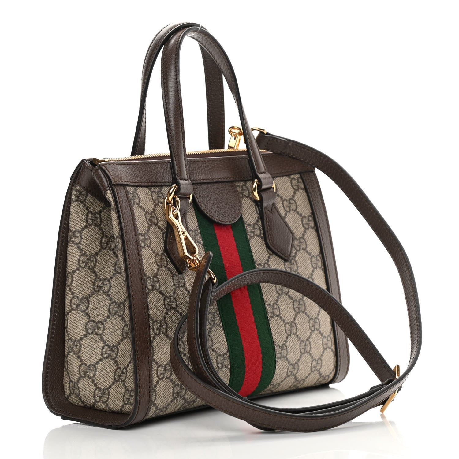 Gucci GG Supreme Monogram Small Ophidia Tote Bag Brown 3 of 14