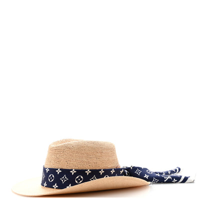 Louis Vuitton Raffia Panama Fedora M Natural 1 of 10