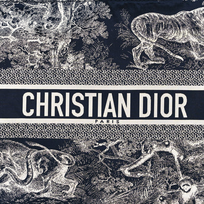 Christian Dior Embroidered Toile De Jouy Diortravel Zipped Pouch Blue 8 of 10