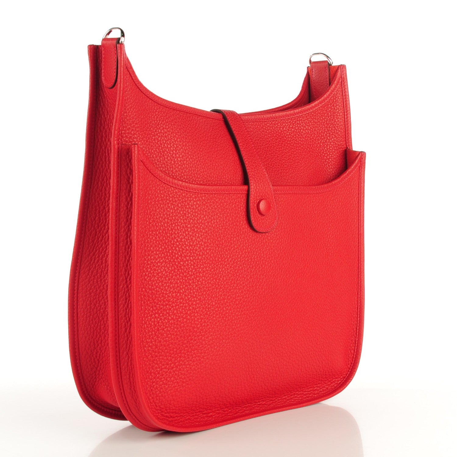 Hermes Taurillon Clemence Evelyne III GM Rouge Casaque 5 of 11