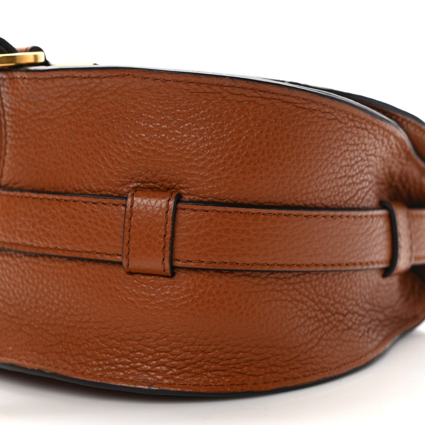 Calfskin Mini Marcie Round Crossbody Bag Tan