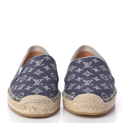 Louis Vuitton Monogram Canvas Mens Bidart Espadrilles 8.5 Marine 2 of 7