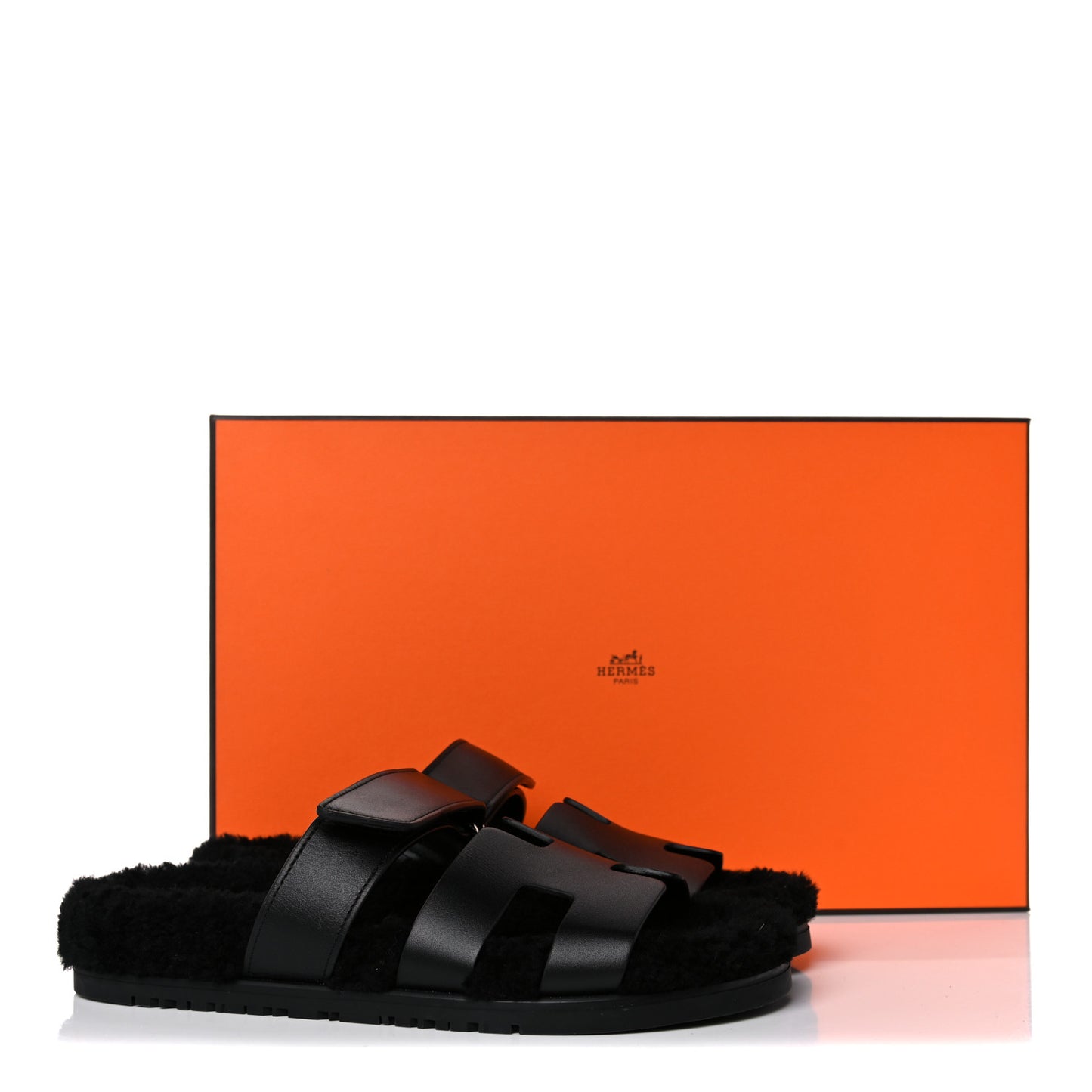 Calfskin Woolskin Womens Chypre Sandals 37 Black