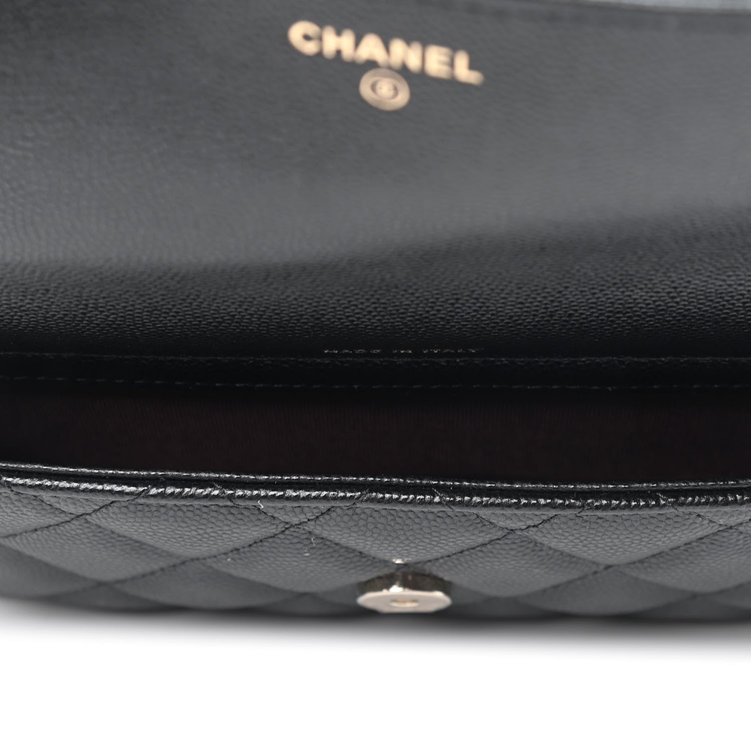 Chanel Caviar Quilted Flap Phone Holder With Chain Black 4 of 4