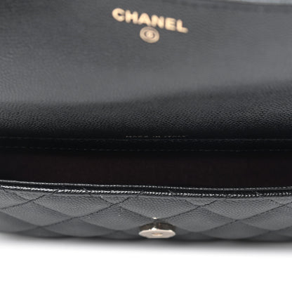 Chanel Caviar Quilted Flap Phone Holder With Chain Black 4 of 4
