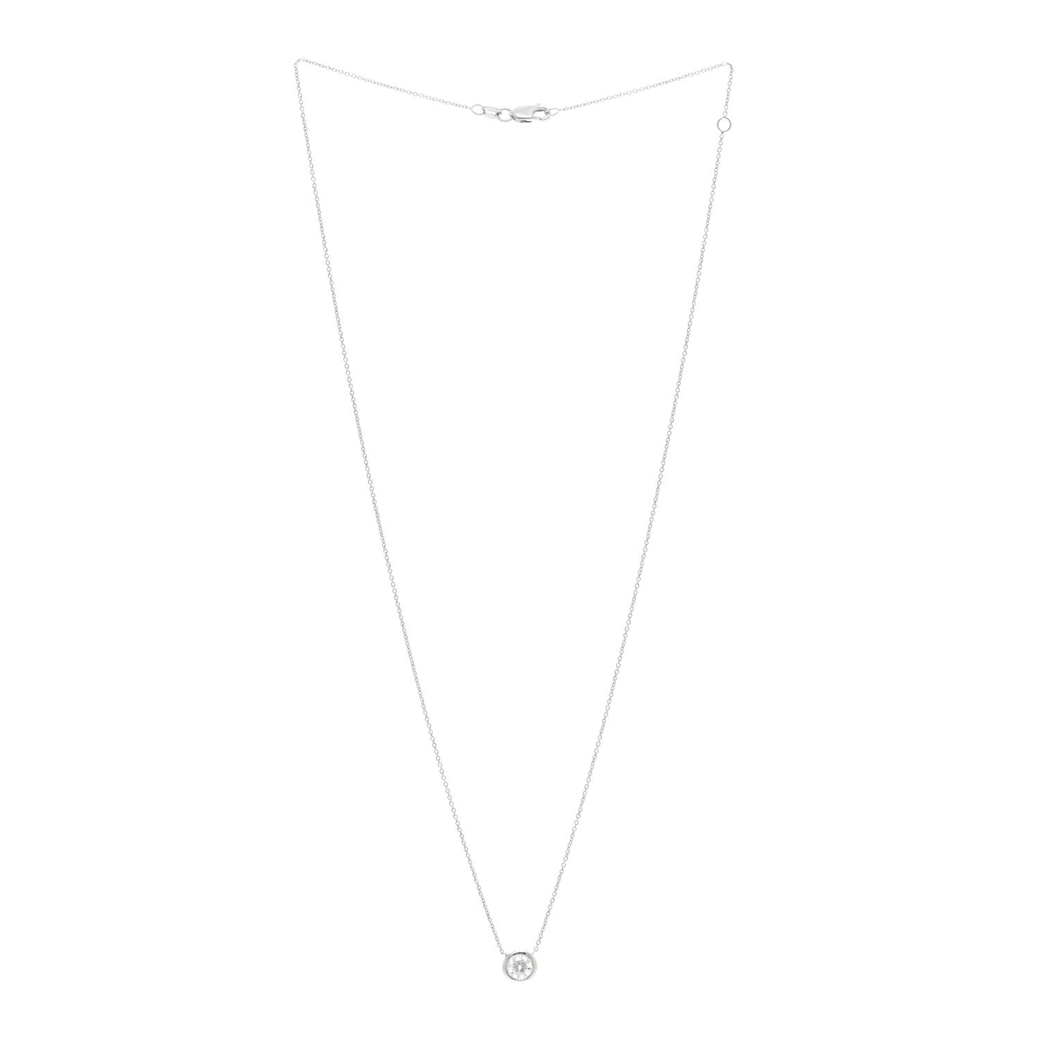 Roberto Coin 18K White Gold Diamond .50ct Diamonds by the Inch Pendant Necklace 3 of 5