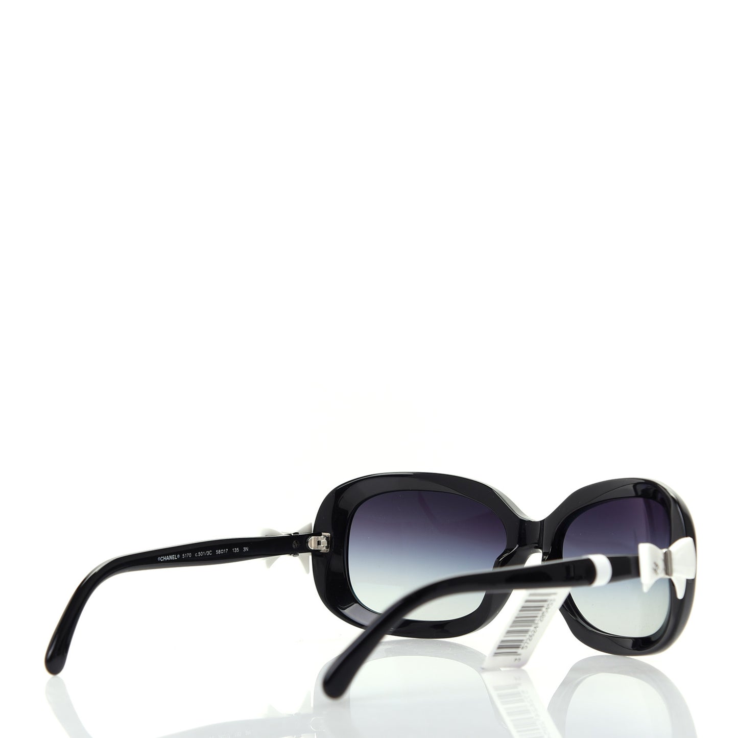 Acetate CC Bow Sunglasses 5171 Black White