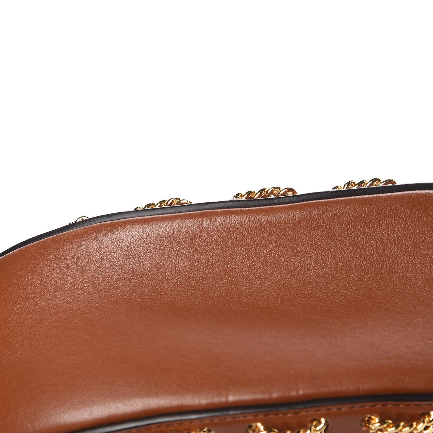 Calfskin Drew Chain Shoulder Bag Tobacco