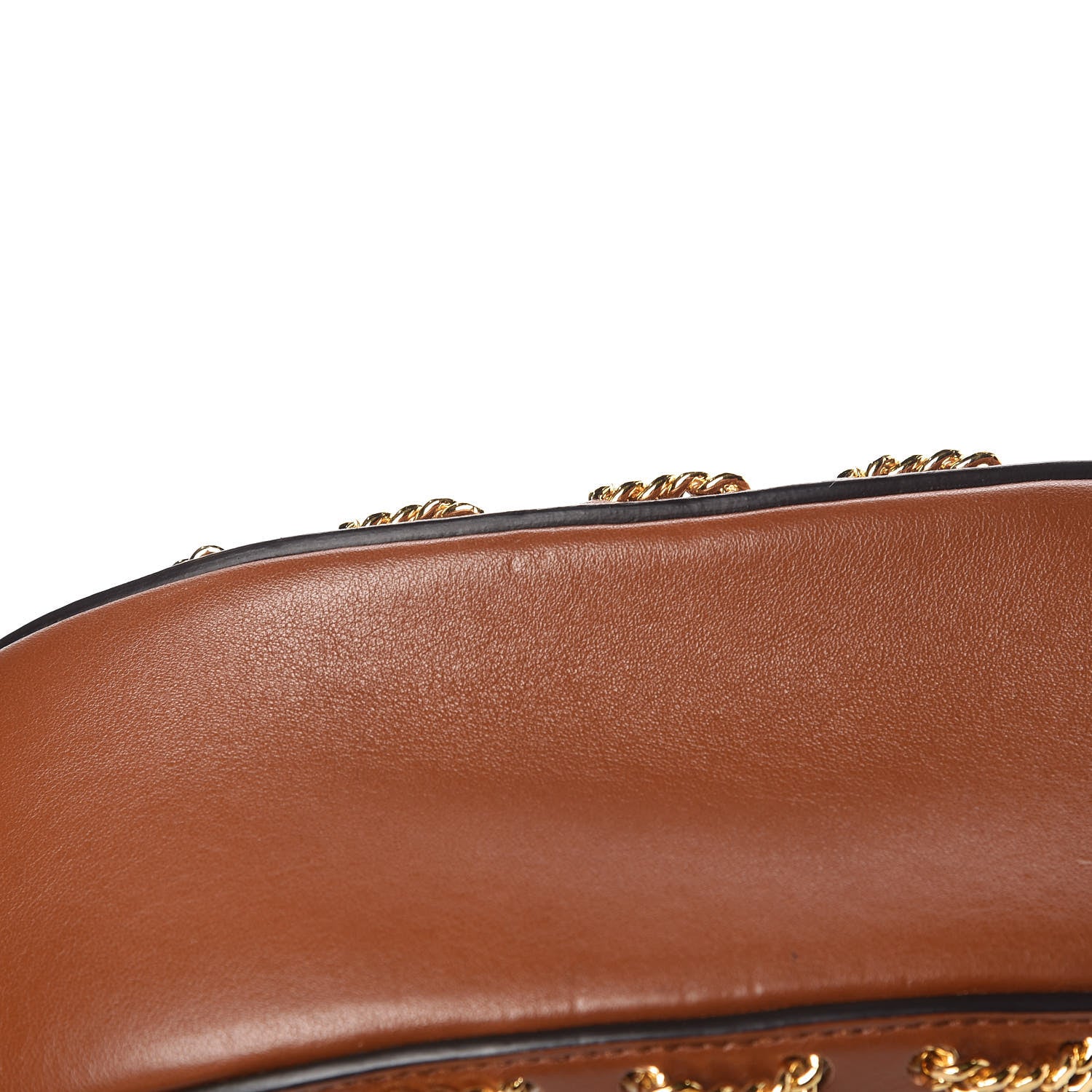 Chloe Calfskin Drew Chain Shoulder Bag Tobacco 10 of 15