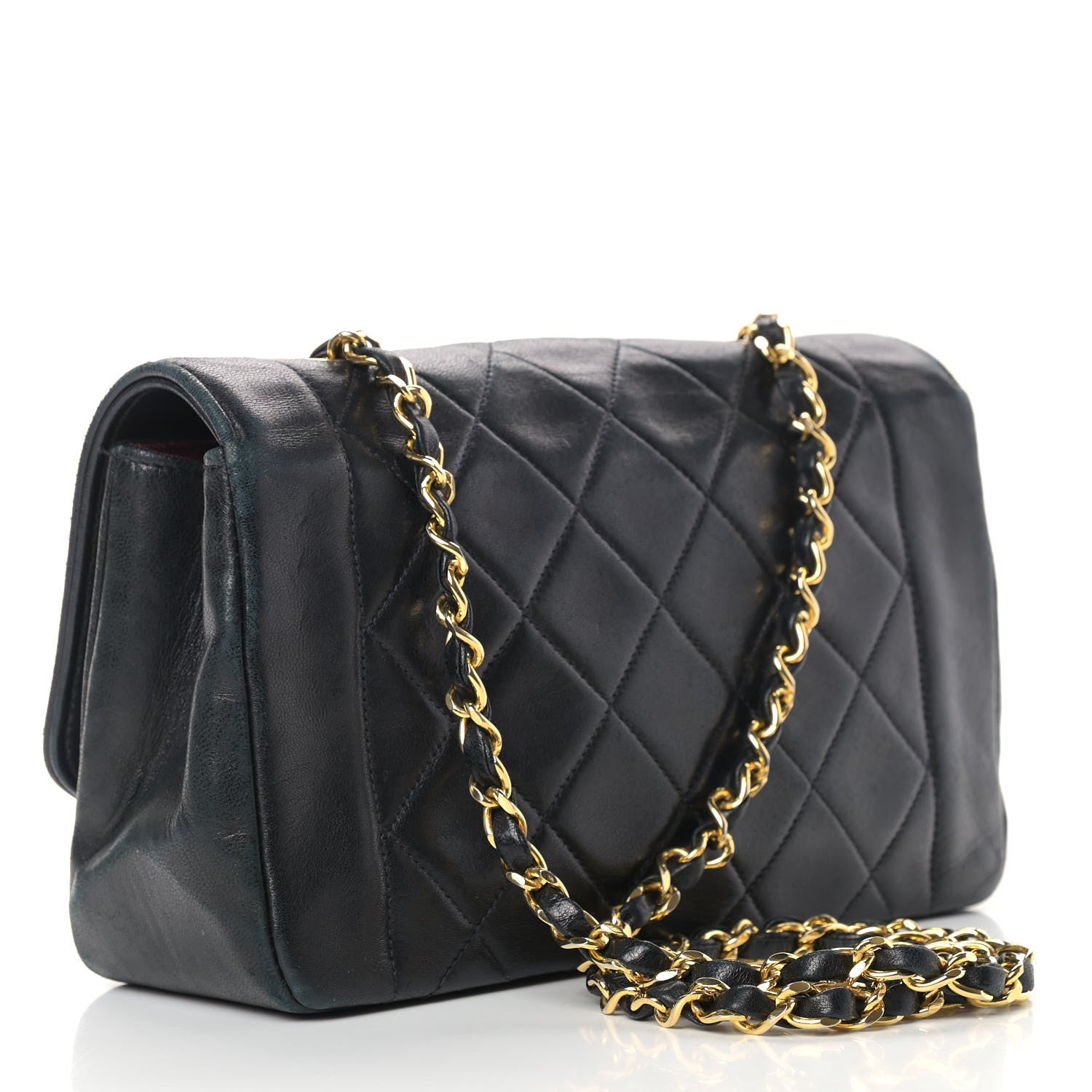 Chanel Lambskin Quilted Small Single Flap Bag Black 2 of 14