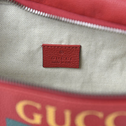 Gucci Grained Calfskin Logo Belt Bag Hibiscus Red 8 of 10