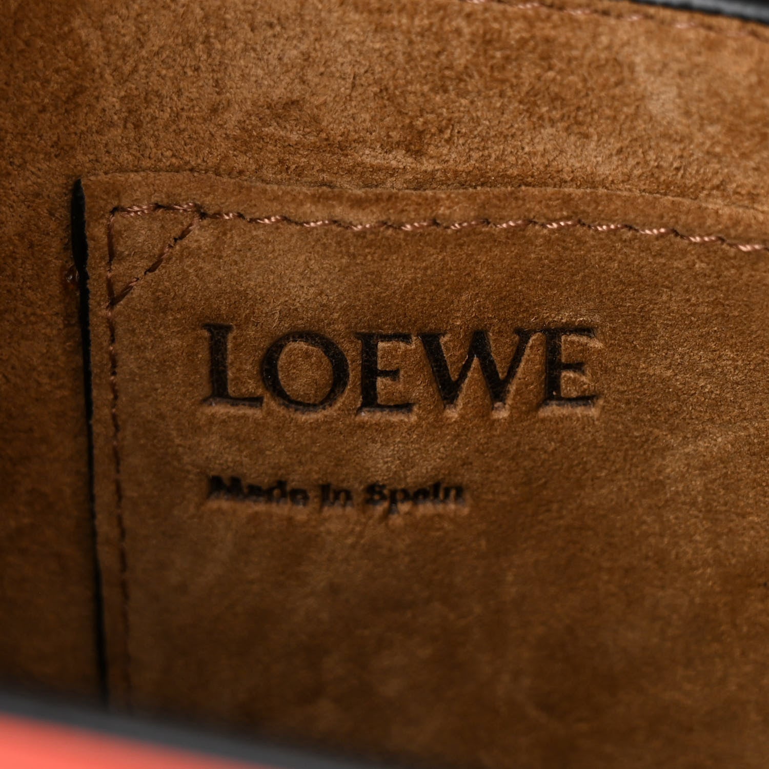 Loewe Calfskin Small Gate Crossbody Bag Orange Black 6 of 11
