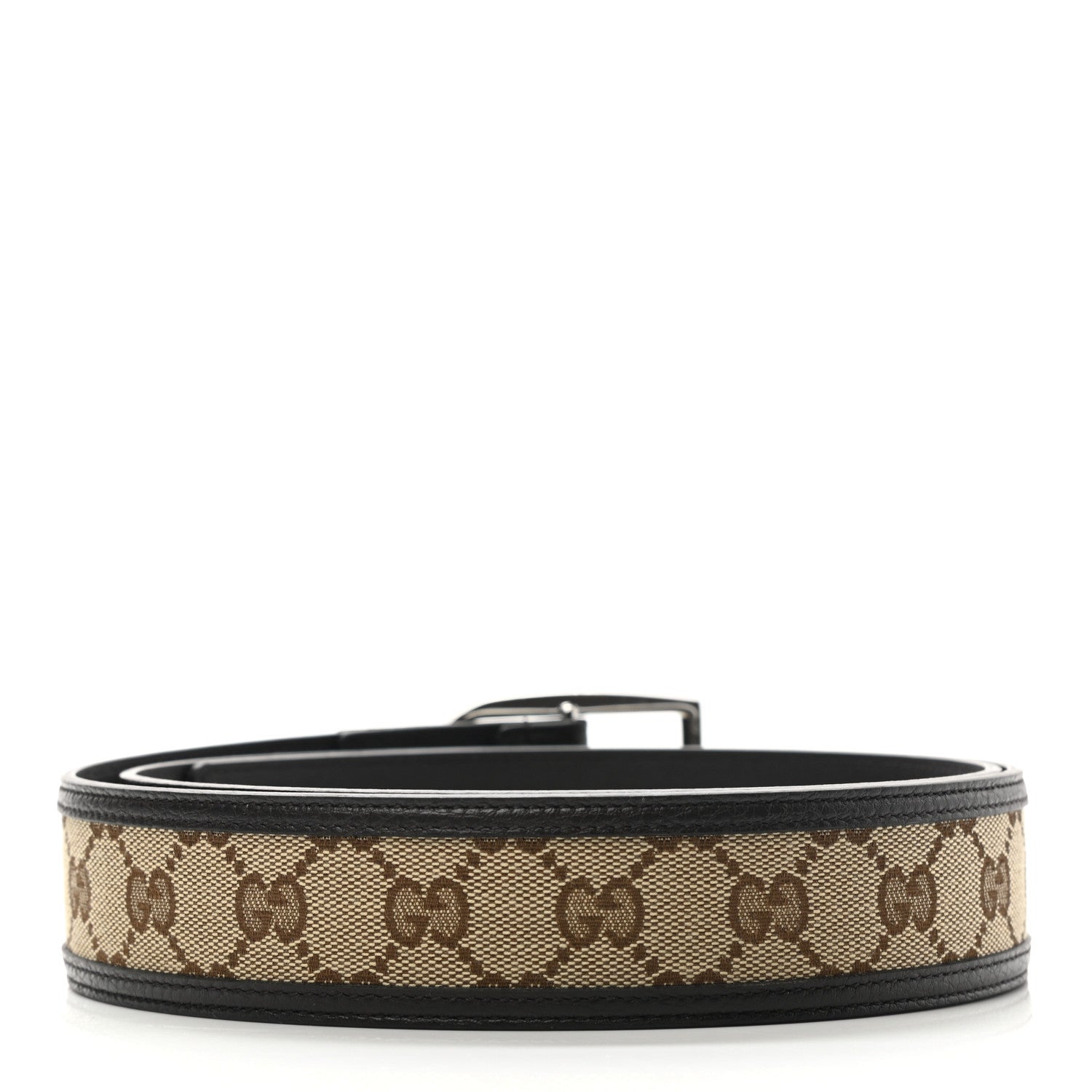 Gucci Monogram Dollar Calfskin 40mm Belt 105 42 Beige Ebony Testa di Moro 2 of 6