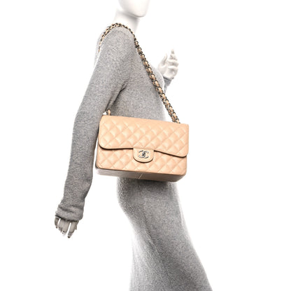 Chanel Caviar Quilted Jumbo Double Flap Beige 3 of 11