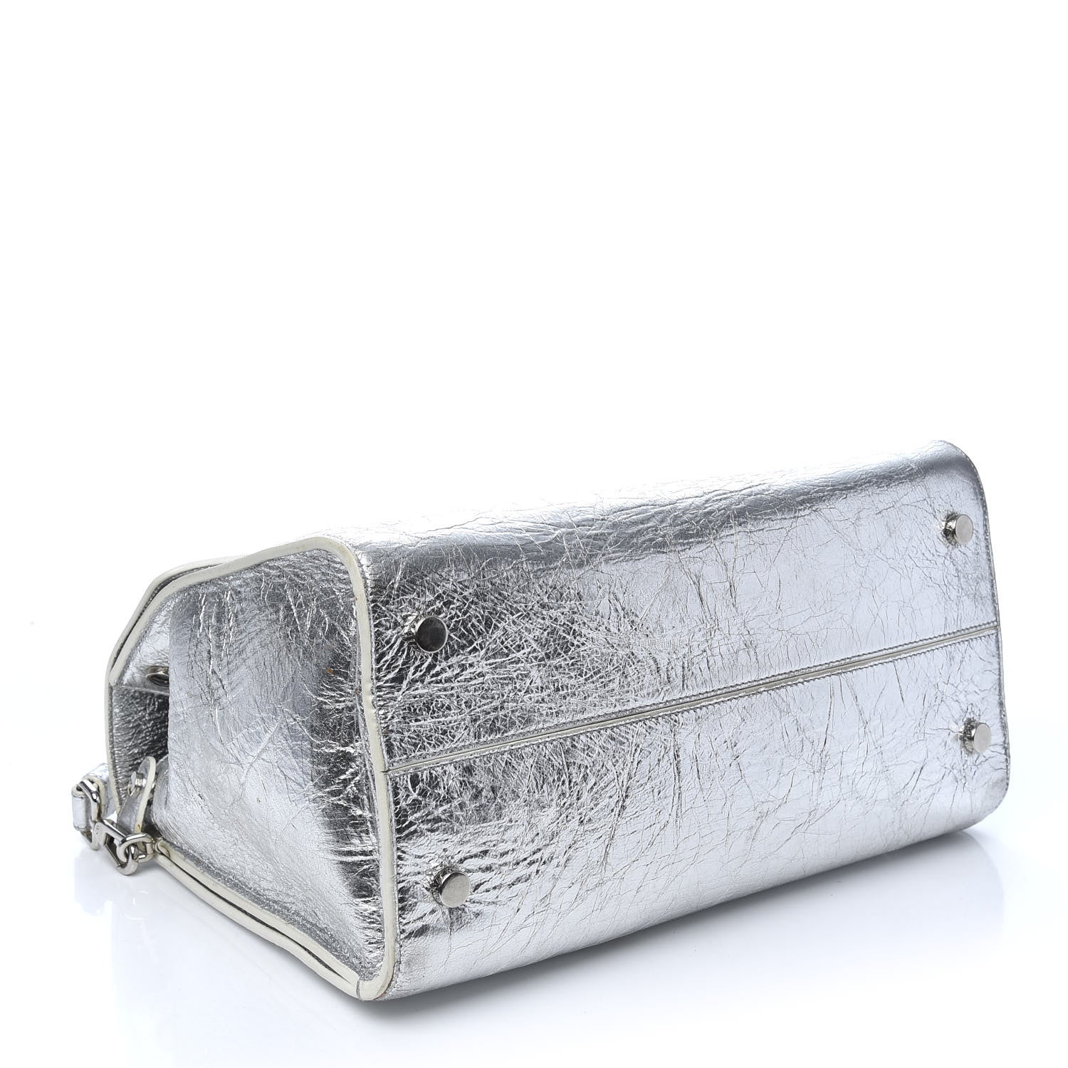 Christian Dior Metallic Calfskin Medium Diorever Flap Silver 5 of 9