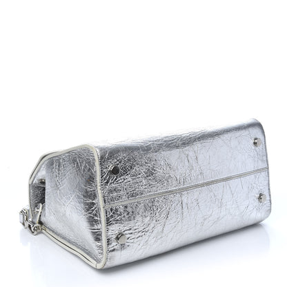 Christian Dior Metallic Calfskin Medium Diorever Flap Silver 5 of 9