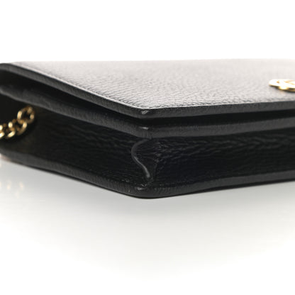 Gucci Calfskin Mini GG Marmont Chain Wallet Black 8 of 11