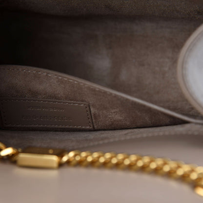 Saint Laurent Smooth Calfskin Medium Classic Monogram Kate Tassel Satchel Dark Beige 10 of 11